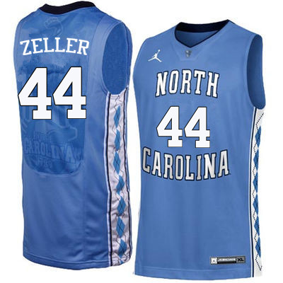 Men North Carolina Tar Heels #44 Tyler Zeller College Basketball Jerseys Sale-Blue - Click Image to Close
